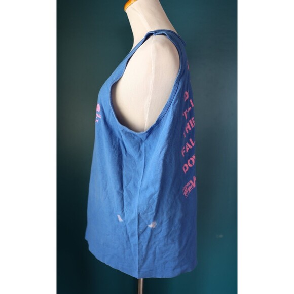 Vintage Tank Top Neon Surfer 90s Sand Volleyball Tournament Muscle Men's L - Picture 4 of 12